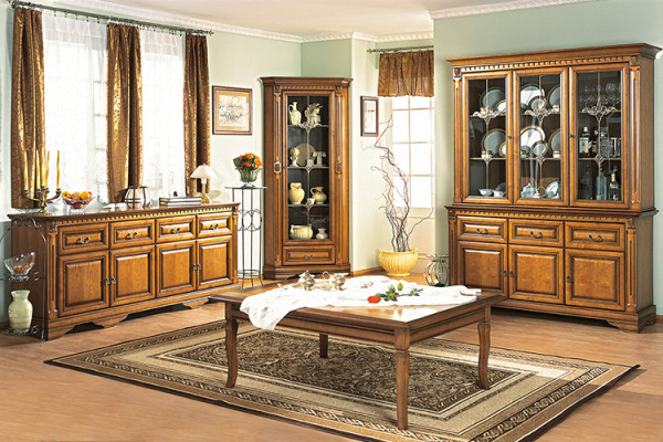 Classic Display Case Display Cabinet Glass Cabinet Wardrobe Colonial OW1A