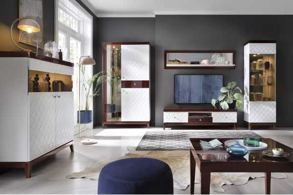 Modern design display case glass cabinet showcases wardrobe showcase shelf