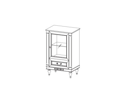 Classic Display case Chests of drawers Display cabinet Wardrobe Glass cabinet FL-WM