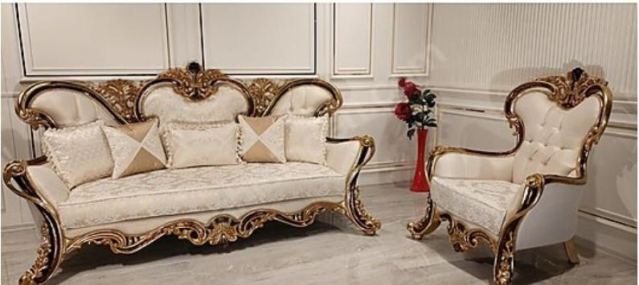 Sofa set Classic Baroque Rococo 3+1 Seater Couches Furniture Complete