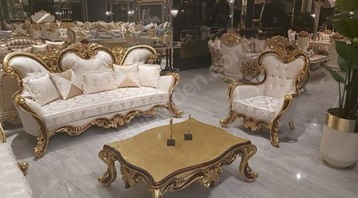 Sofa set Classic Baroque Rococo 3+1 Seater Couches Furniture Complete