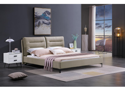 Furniture Beds Double bed Bedroom Luxury Double Bed Beige Hotel Furnishings