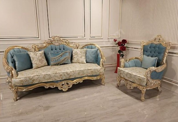 Living room Sofa set Classic Sofa Couch Furniture Furnishings 3+1 Seater