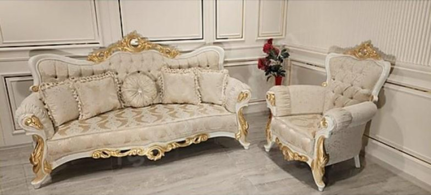 Classic Couch Living room Sofa set Furniture Furnishings 3+1 Seat Sofa