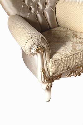 Designer Textile Seat Art Deco Fabric Armchair Single Seater Luxury 1 Seater Upholstery Seat