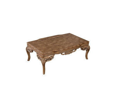 for Living room Art Deco Coffee table from Wood light Color carved legs new