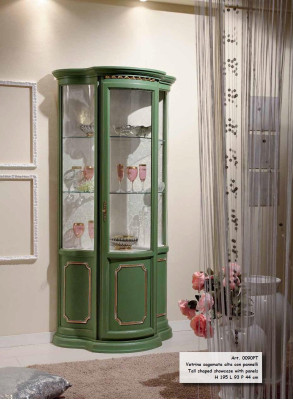Half Wardrobe Display Case Glass Wardrobe Display case Wood Living room Luxury Green Sideboard