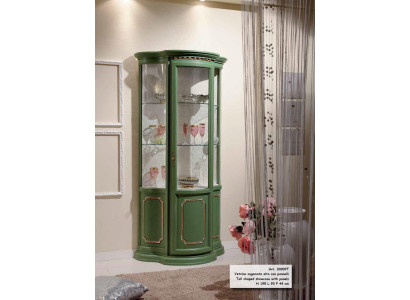 Half Wardrobe Display Case Glass Wardrobe Display case Wood Living room Luxury Green Sideboard
