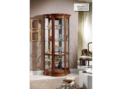 Display cases Glass Wardrobe Brown Display case Living room Wood Sideboard Luxury Furniture Italy