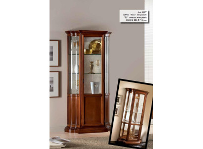 Display case Glass Cabinet Brown Luxury Italian Furniture Showcases Cabinets Living room