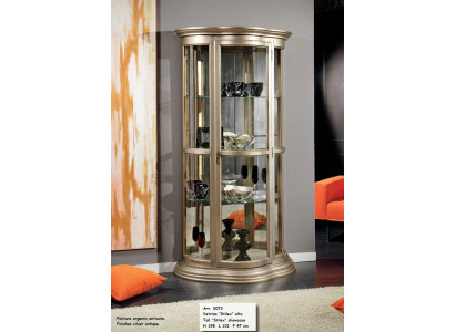 Classic Showcases Glass Wardrobe Display case Wood Living room Luxury Brown Sideboard