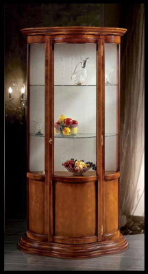 Glass Cabinets Luxury Sideboard Cabinets Brown Display Case Classic Italian Furniture
