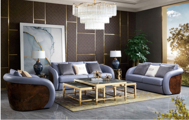 Sofa set 321 Seater Living landscape Sofa Couch Upholstery Suite Sofas Leather