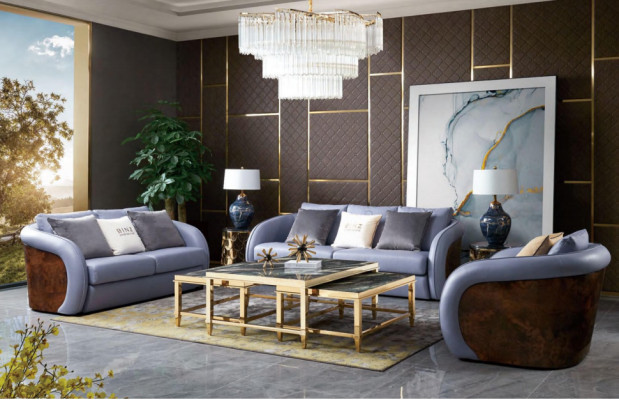 Sofa set 321 Seater Living landscape Sofa Couch Upholstery Suite Sofas Leather