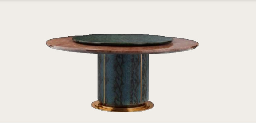 Design Round Table 6x Armchair Chairs Dining Room Seat Upholstery Suite Round