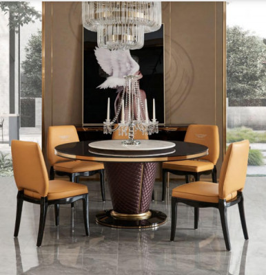 Designer Dining Room Chair Set Tables Armchair 4x Chairs Table Suite Group
