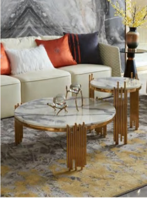 Set 2x Coffee table Coffee table Side table Designer decorative living room table
