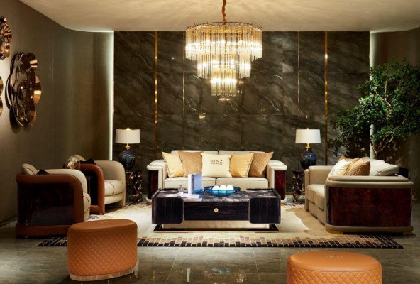 Luxury living room suite 5 pieces. Set Leather Sofa Couch Upholstery Sofa
