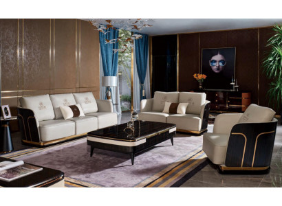 Complete Set Sofa set 321 Seater Coffee table Designer Living landscape