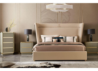 Bedroom Hotel Beds Double Bed Design Wood Fabric Beds 180x200cm