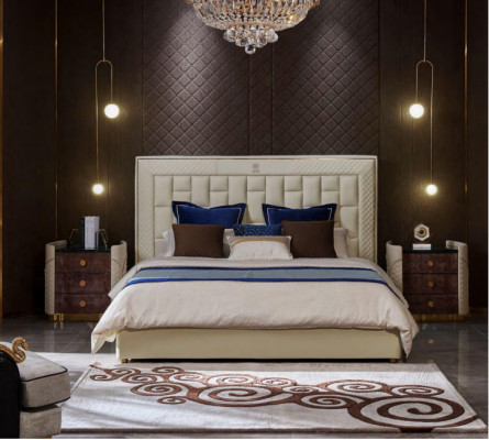 Bed Bedroom Design Beds Bedside tables Luxury Furniture 3pcs. suite
