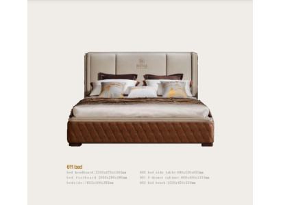 Design Leather Bed Luxury Upholstery Beds Decorative Double Modern Marriage 180x200