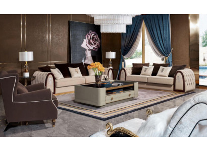 Complete Set Sofa set 431 Seat Upholstery Couches Noble Luxury Living room Furniture
