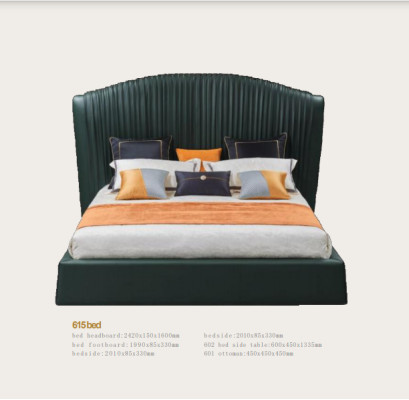Bed Upholstery Design Luxury Double Beds Beige 180x200 Sleep Room Leather Hotel