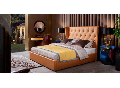 Bed Bedroom Furniture 6pcs. Leather Complete Set Design Luxury Beds