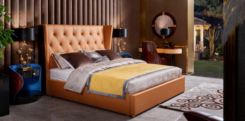 Classic s Bed frame Bedroom Furniture design Beds 3pcs. set suite