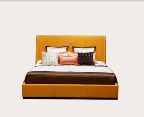 Luxury Bedroom Double bed Bed 180x200cm Leather new Hotel Beds