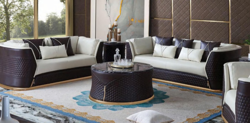 Suite 321 Seater Coffee table 2x Side table Living landscape Sofa Couch 6-piece