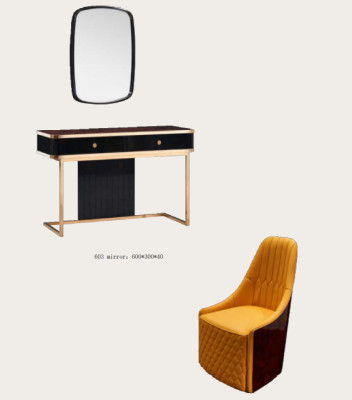 Dressing table Mirror Chair Luxury Console Chest of drawers Bedroom 3pcs.