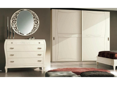 Chest of drawers Mirror Chests of drawers Wardrobe Shelf Console Furniture Wooden Cabinet Italy Set 2pcs.