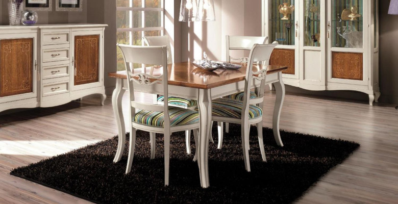 Dining table + 4x Chairs Chair Dining room Set Dining set Modern Table Tables Suite