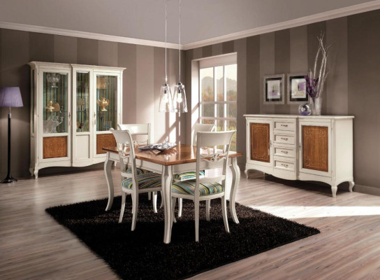 Dining table + 4x Chairs Chair Dining room Set Dining set Modern Table Tables Suite