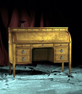 Tables Desk Office Table Noble Wood Baroque Rococo Antique Style Furniture Furniture