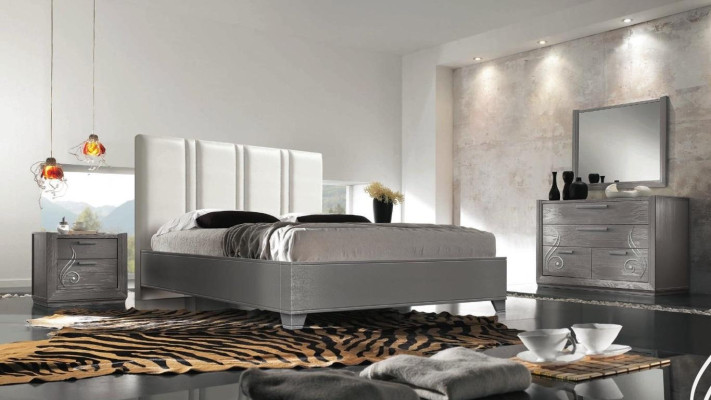 Luxury Set Bedroom Bed Bedside table Chest of drawers Mirror Group Suite new 5-piece.