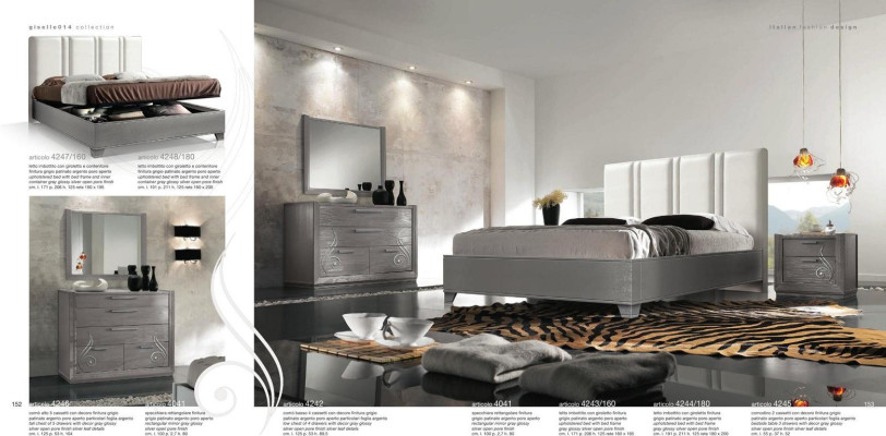Luxury Set Bedroom Bed Bedside table Chest of drawers Mirror Group Suite new 5-piece.