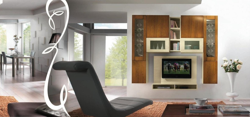 Living room TV-cabinet wall cabinet Shelf tv Wood Cabinets Display case Wall Shelves Italy new