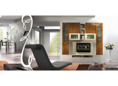 Living room TV-cabinet wall cabinet Shelf tv Wood Cabinets Display case Wall Shelves Italy new