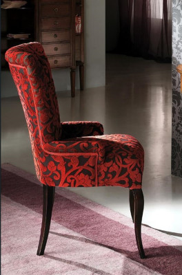 Living room Leaning Chairs Luxury Armchair Chair Wood Brown Italian Furniture Upholstery
