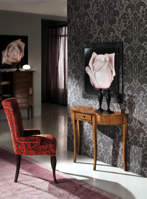 Living room Leaning Chairs Luxury Armchair Chair Wood Brown Italian Furniture Upholstery