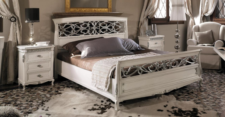 Bed Bedroom Furniture Double bed Design Beds Solid wood Vaccari cav giovanni