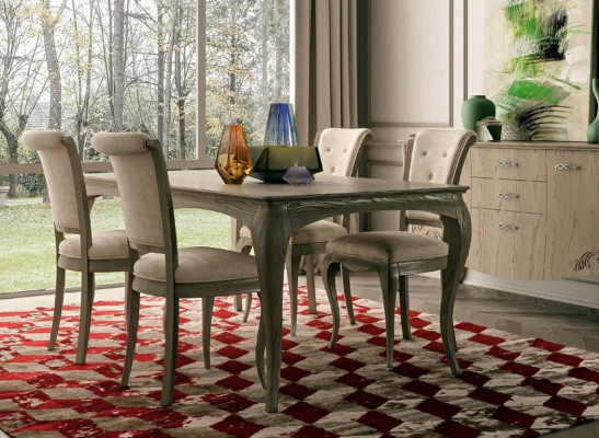 Furniture Furnishings Group Table + 4x Chair Set 5pcs. Dining table suite dining room