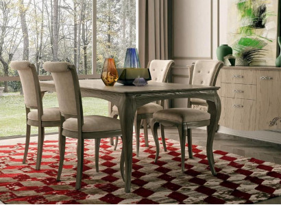 Furniture Furnishings Group Table + 4x Chair Set 5pcs. Dining table suite dining room