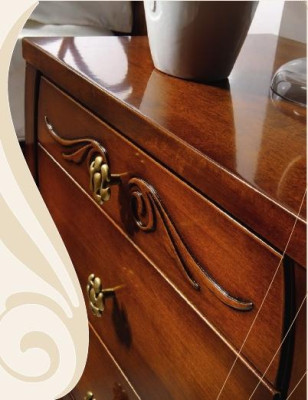 Luxury Set Bedroom Bed Bedside table Wardrobe Chest of drawers Mirror new 6 pieces