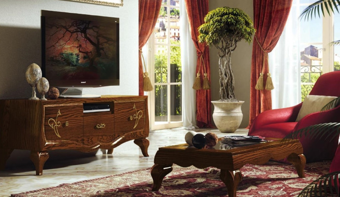 Lowboard Wardrobe TV-cabinet Living room tv Wood Furniture Wardrobe Classic Sideboard new