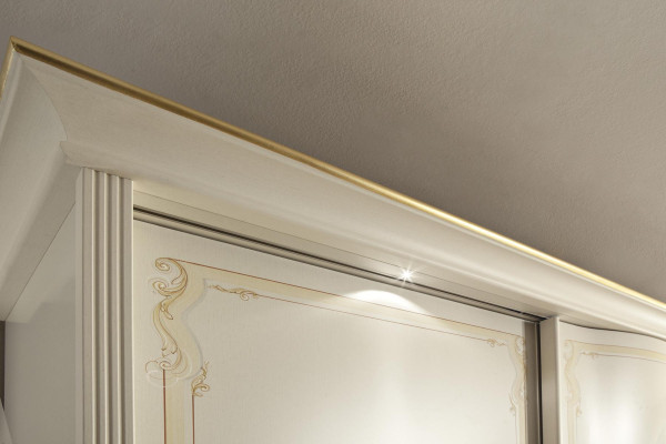 Wardrobe Bedroom Mirror Clothes cupboards Wardrobe White Wood Italy
