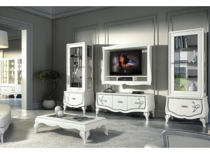 Suite TV cabinet set 4 pieces. Wall unit TV Lowboard Display case Sideboard Wardrobe Design new